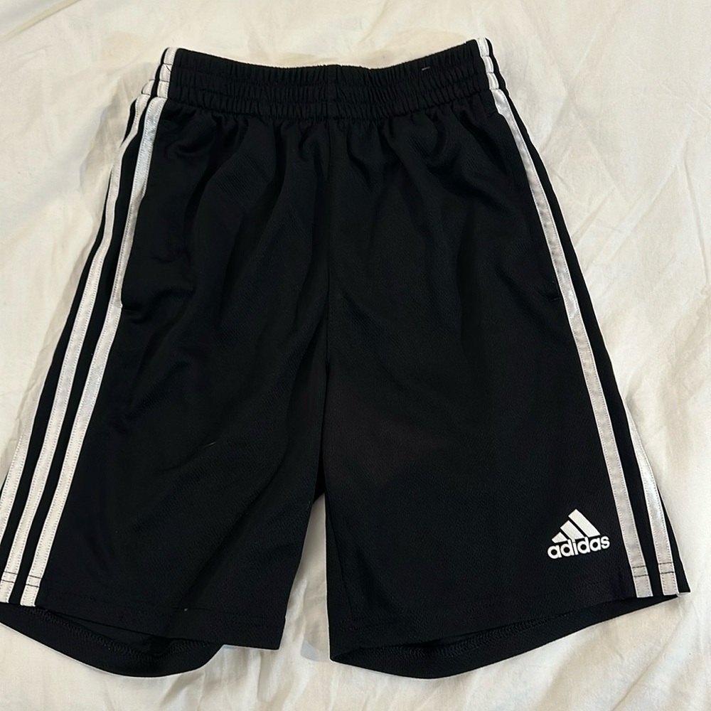 Adidas Boys sz 10/12, Black Athletic Shorts